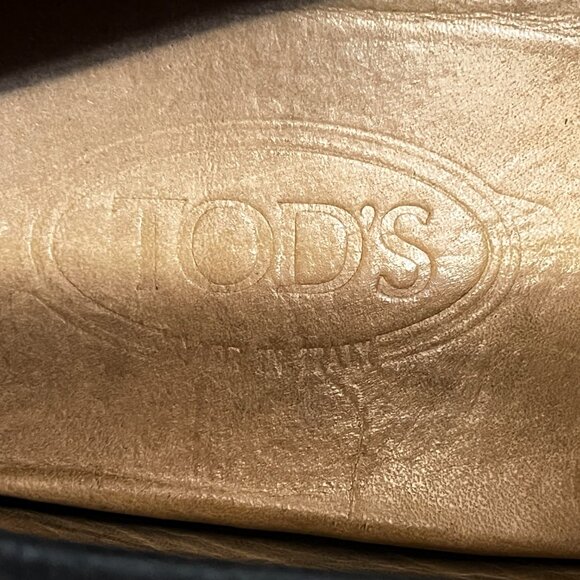 $769 Authentic TOD'S Made in ITALY Men's Blue Leather Moccasins Loafers Sz.10 - Picture 2 of 12